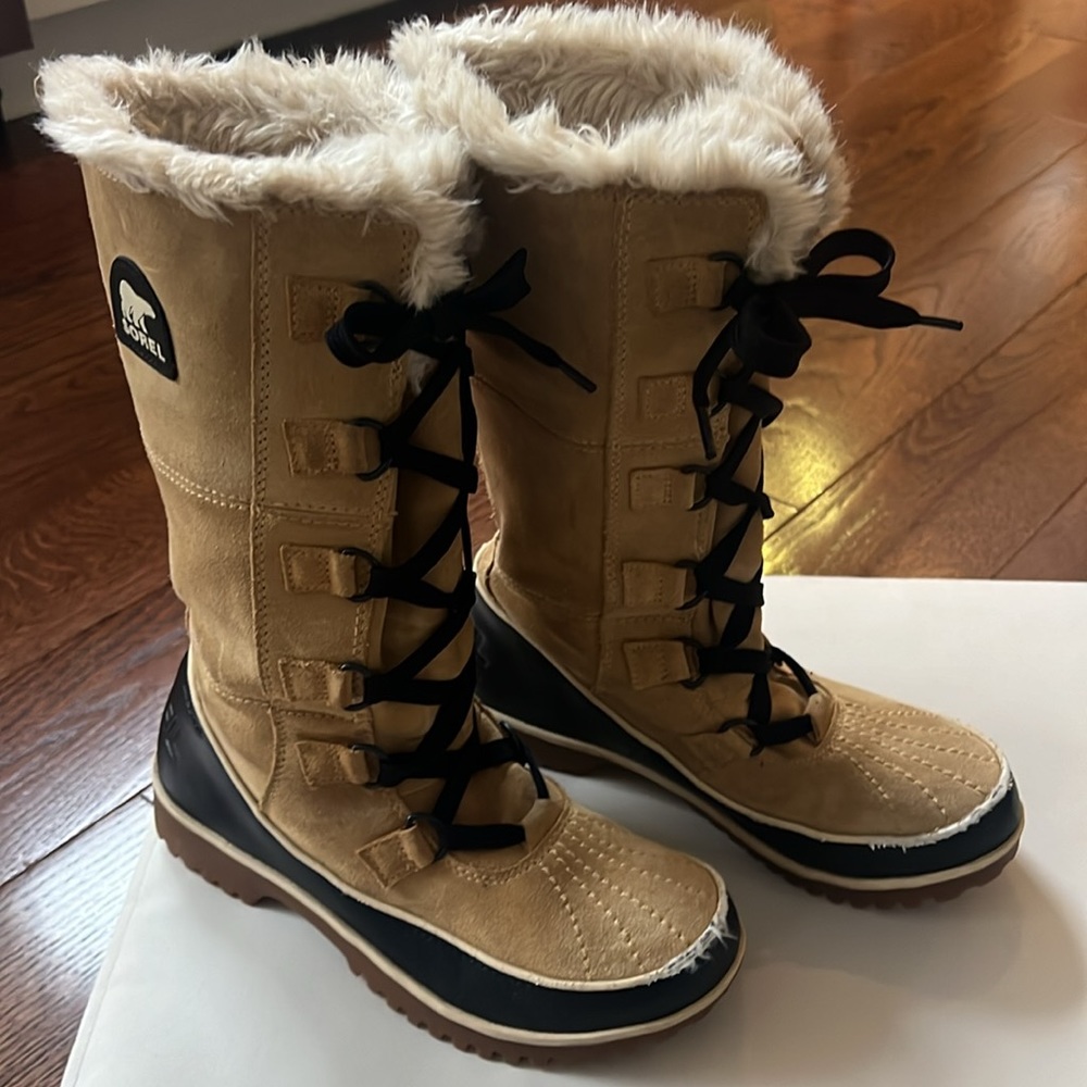 Sorel Tan Tivoli Il High Waterproof Lace Up Winter Boots Women's size 7 - Picture 8 of 8